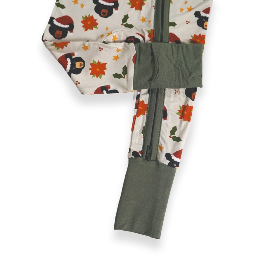 Beary Christmas Zip Pajamas - Jungle Jams