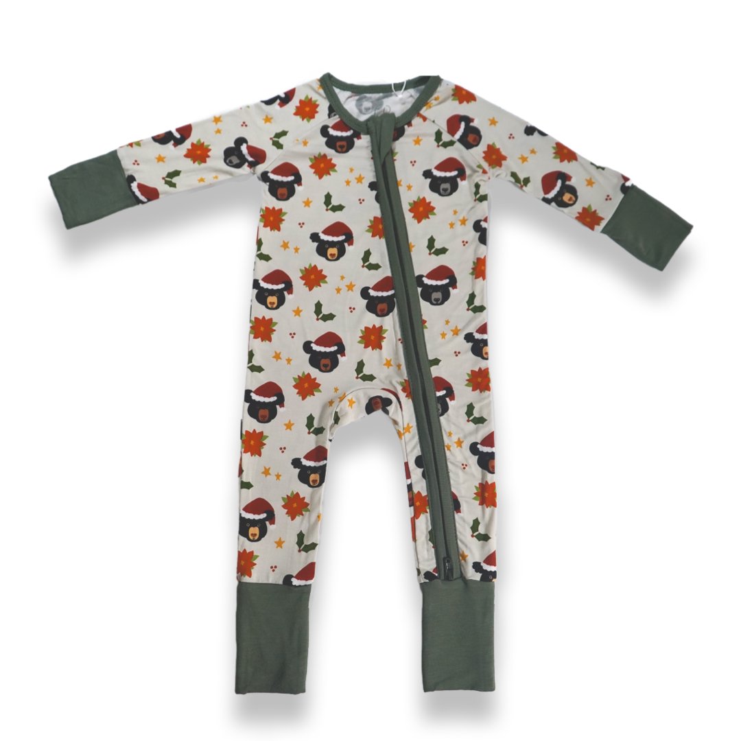 Beary Christmas Zip Pajamas - Jungle Jams