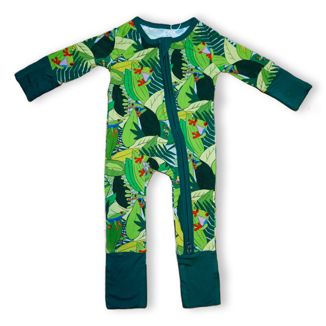 Red-Eyed Tree Frog Baby Zip Pajamas