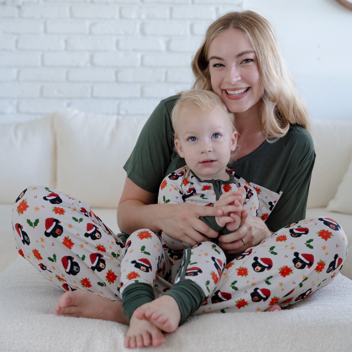 Beary Christmas Zip Pajamas - Jungle Jams