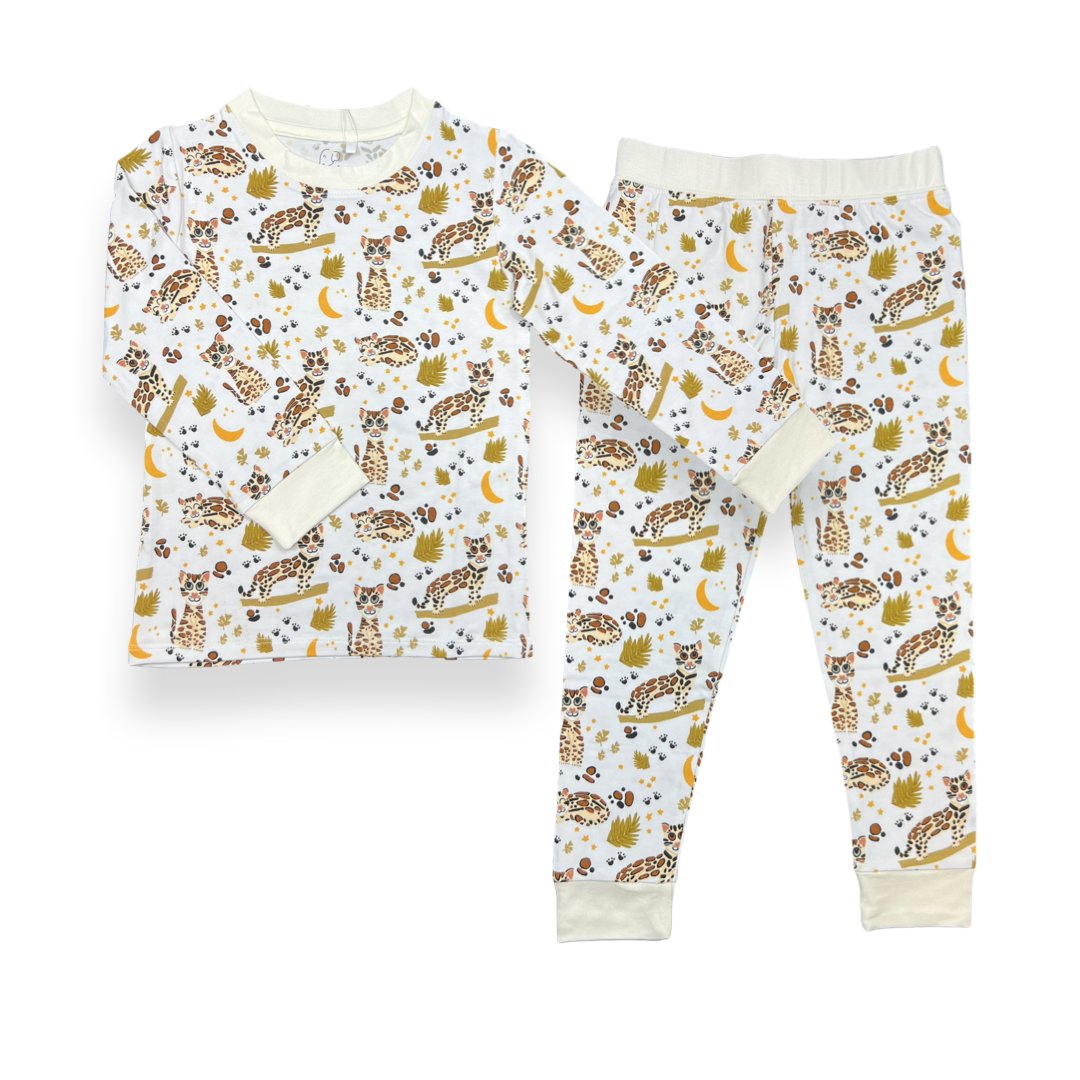 Bamboo High-Quality Pajamas - Ocelot Two-Piece – Jungle Jams