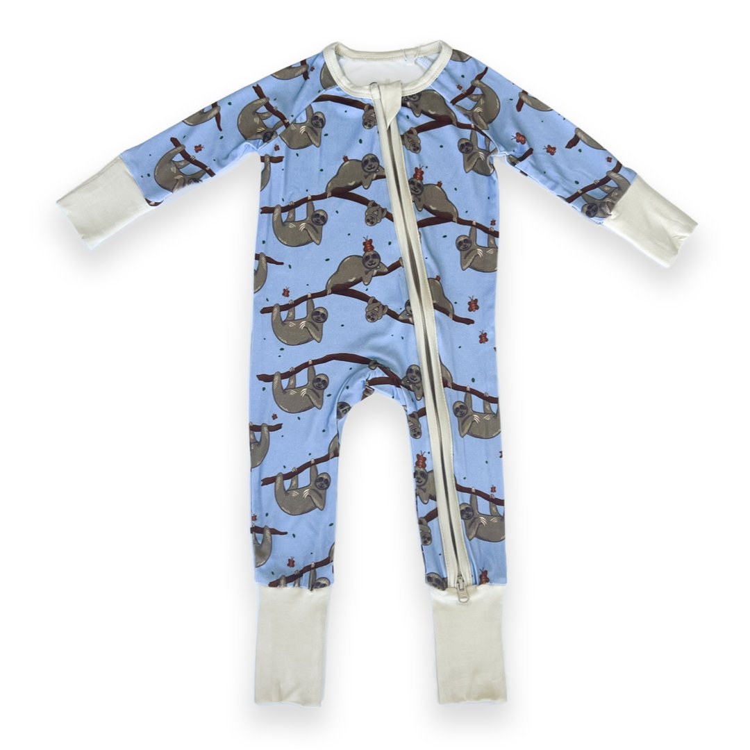 Sloth Zip Pajamas - Jungle Jams